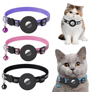 Collar Reflectante para Mascotas con Funda AirTag - Impermeable Nylon